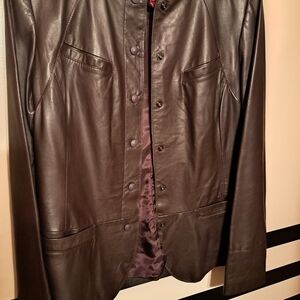 Danier Dark Brown Leather Jacket